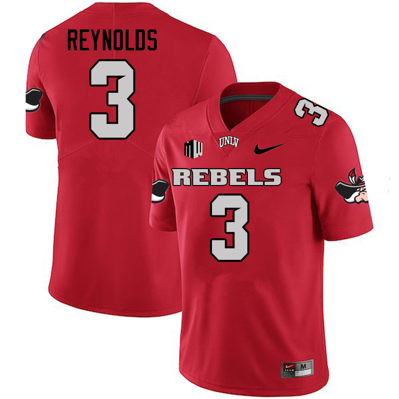 #3 Daejon Reynolds UNLV Rebels College Football Jerseys-Retro Scarlet #3 Daejon Reynolds UNLV Rebels College Football Jerseys-Retro Scarlet